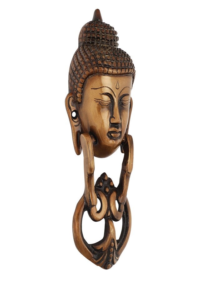 Mla's Decor Gautam Buddha Door Knocker Made of Brass with Antique Finish - Image 1